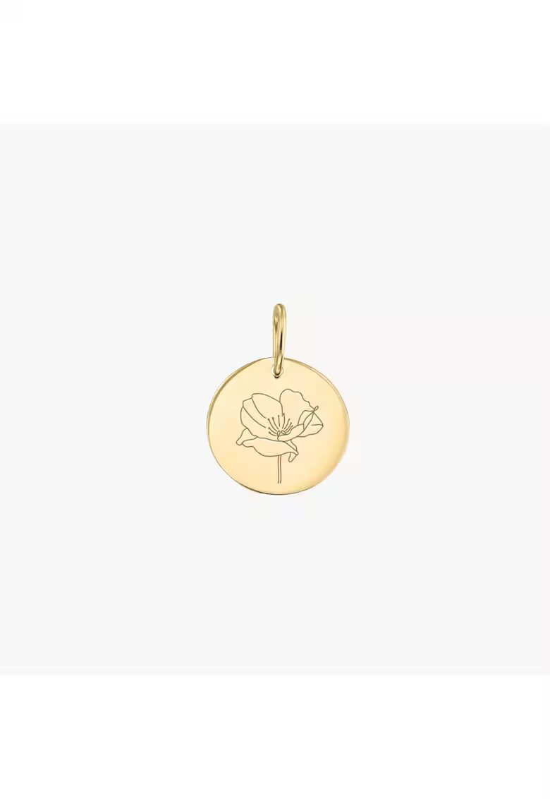 INDIRA Pandantiv din aur Birthflower - August Poppy