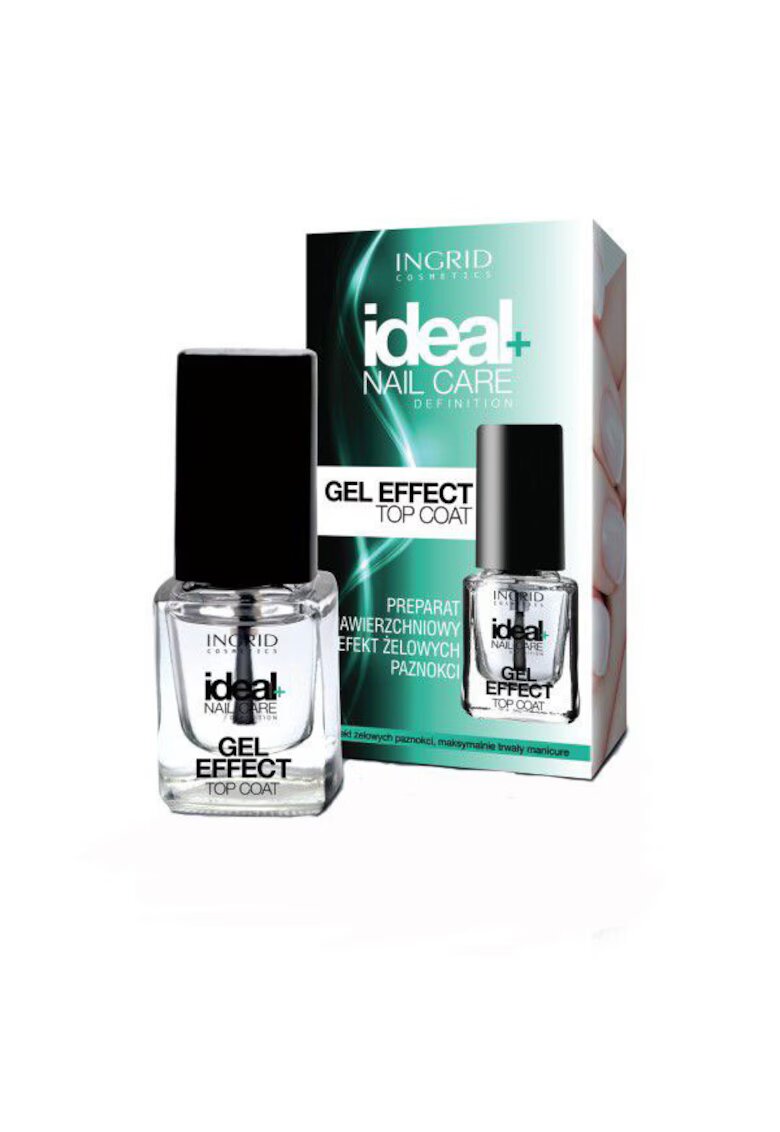 Ingrid Lac de unghii pentru acoperire cu efect de gel Ideal Gel Effect Top Coat - 7 ml