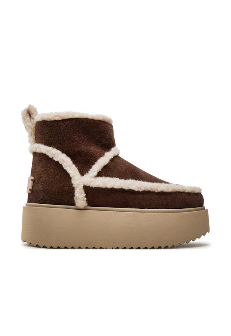 Inuikii Ghete dama 304365614 - Piele naturala - Maro - Maro