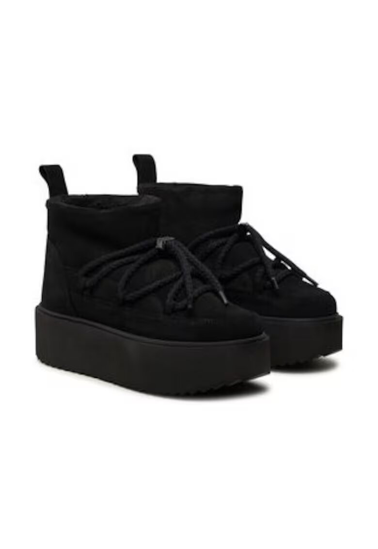 Inuikii Ghete de zapada pentru femei - 304363313 - piele naturala - negru