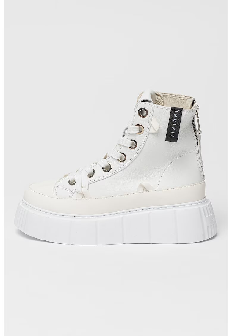 Inuikii Pantofi sport high-top de piele Matilda - Alb
