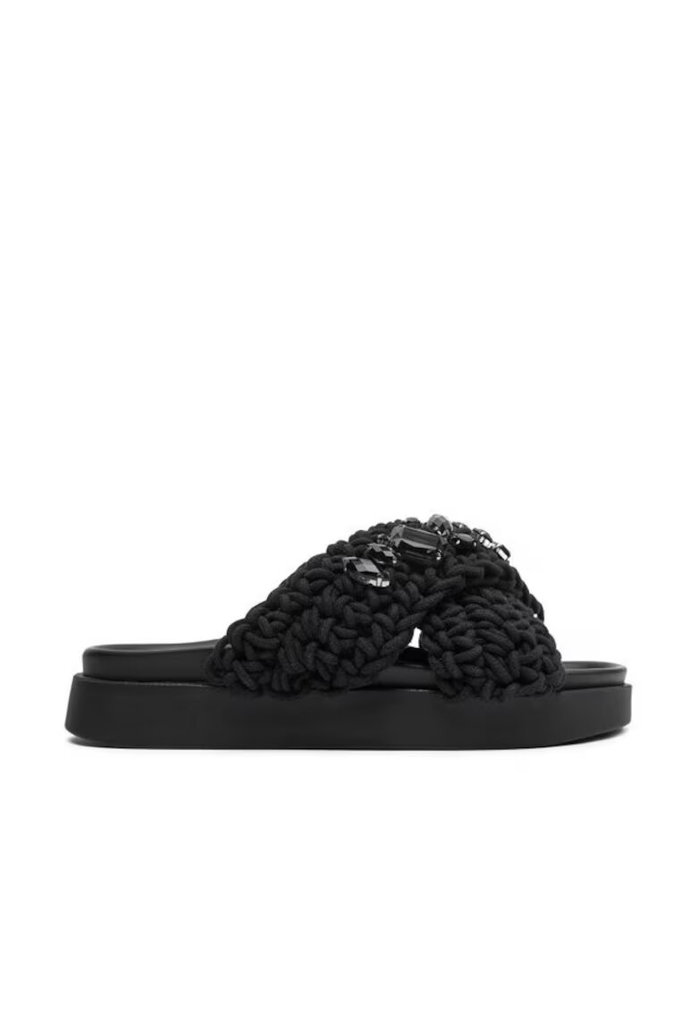 Inuikii Papuci dama 303970970 - Textil - Negru - Negru