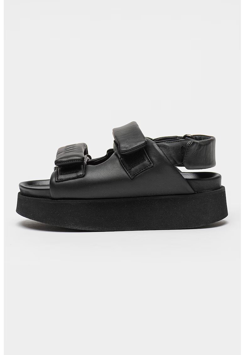 Inuikii Sandale cu velcro si logo - Negru