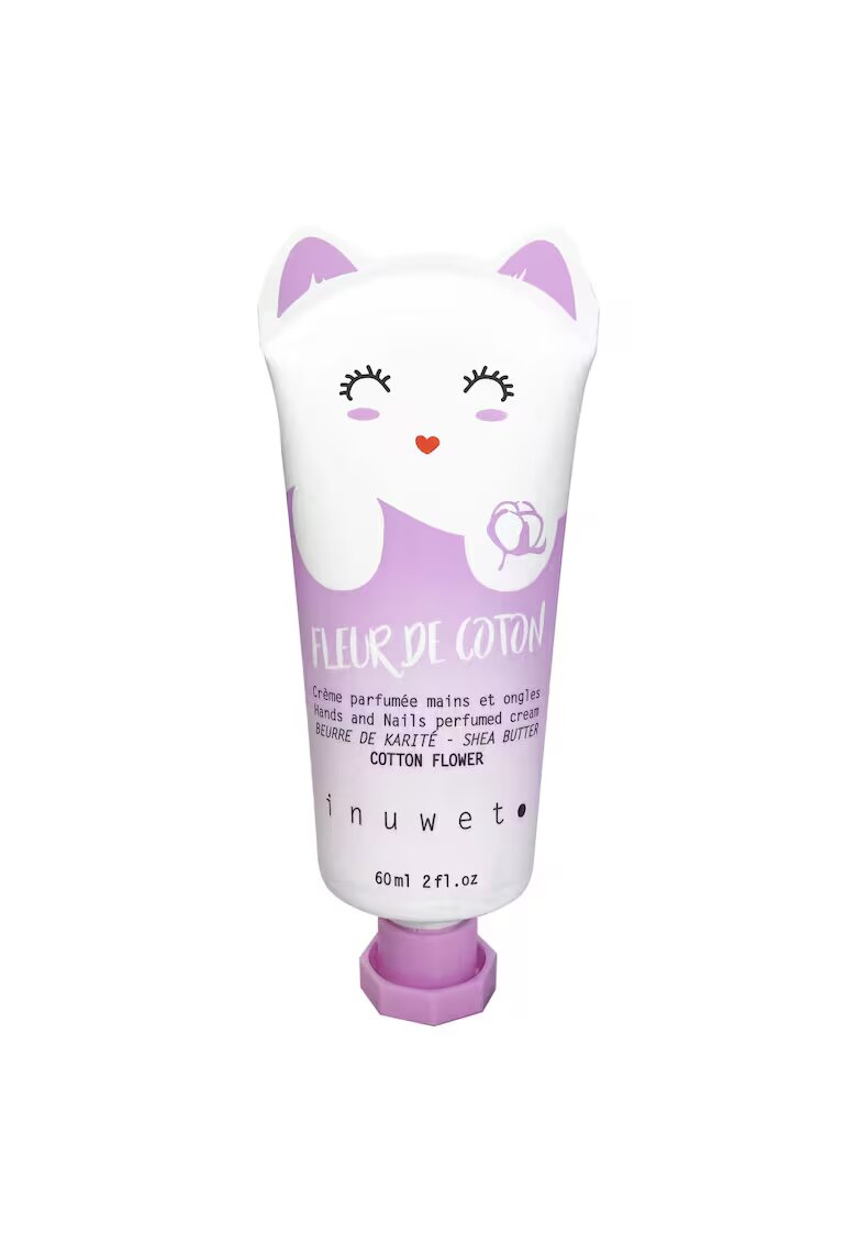Inuwet Crema hidratanta pentru maini si unghii - cu parfum de floare de bumbac - Fleur de Coton - 60 ml