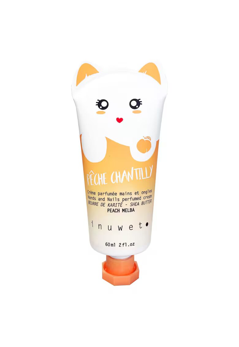 Inuwet Crema hidratanta pentru maini si unghii - cu parfum de piersica - Peche Chantilly - 60 ml