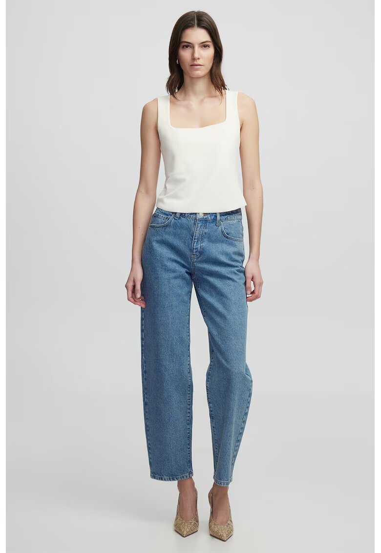 Ipekyol Blugi crop cu talie inalta - Albastru deschis