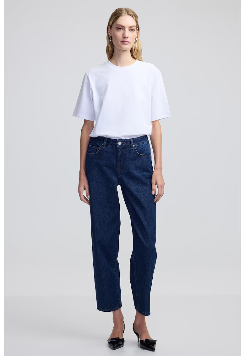 Ipekyol Blugi crop drepti - Albastru inchis/Albastru
