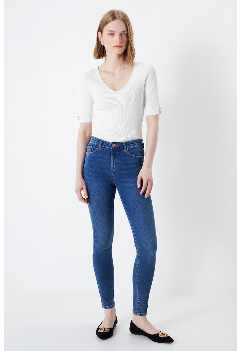 Ipekyol Blugi crop skinny - Albastru pastel