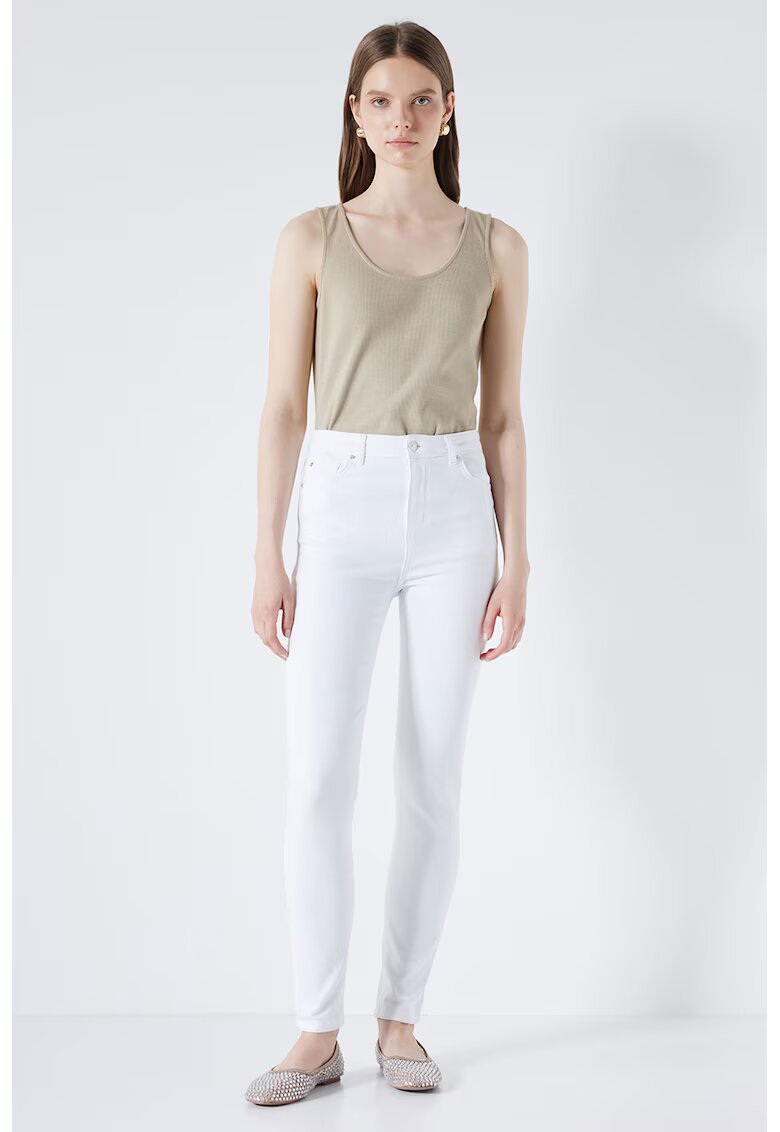 Ipekyol Blugi slim fit - Alb/Alb optic
