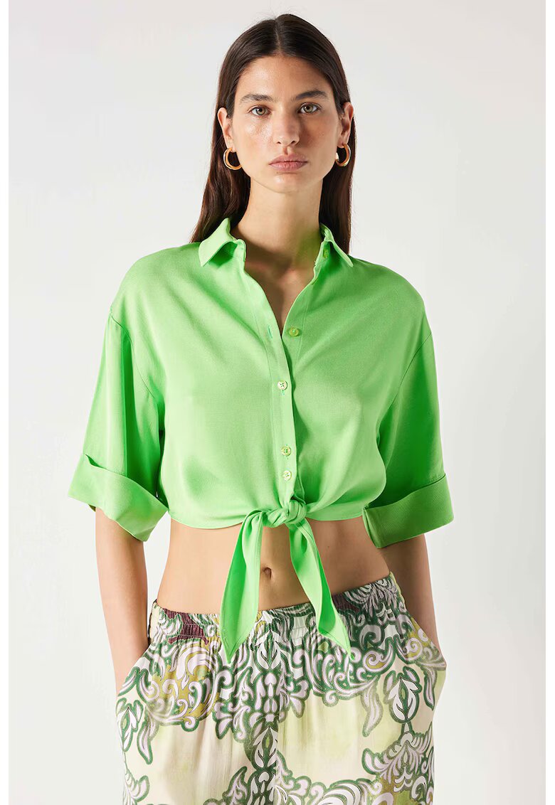 Ipekyol Camasa crop cu maneci medii - Verde lime