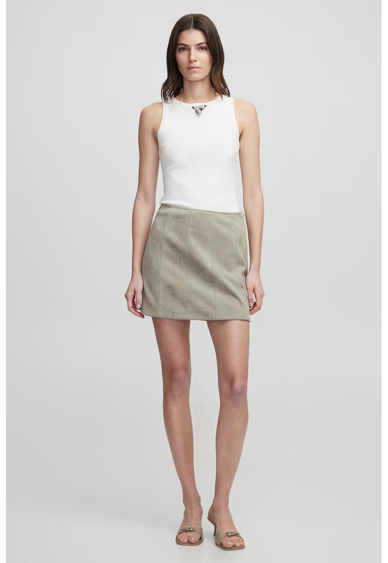 Ipekyol Fusta mini cu model uni - Bej