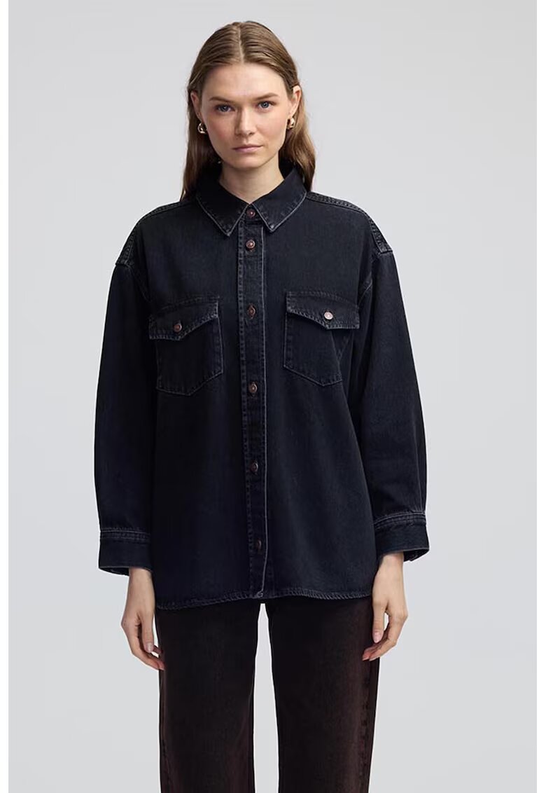 Ipekyol Jacheta lejera din denim - Negru stins