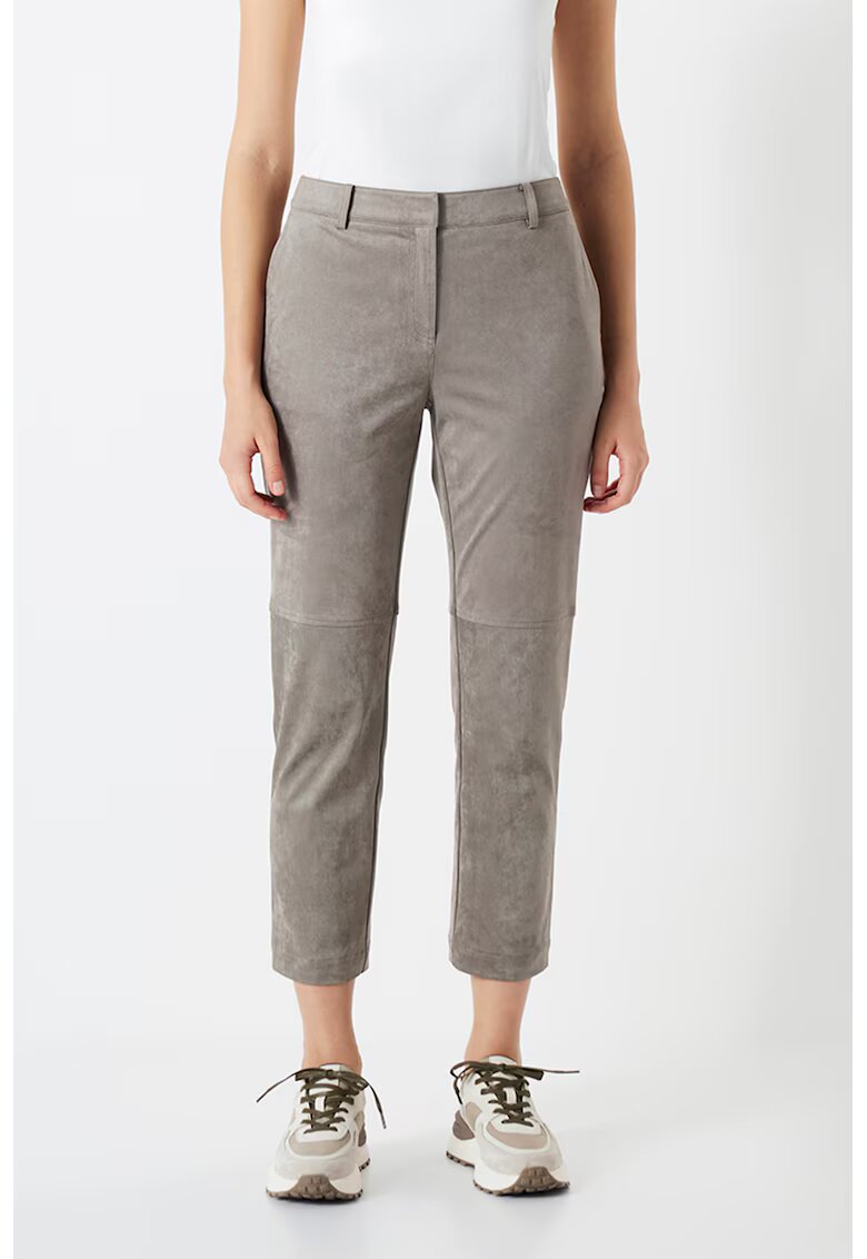Ipekyol Pantaloni crop cu talie medie - Gri inchis