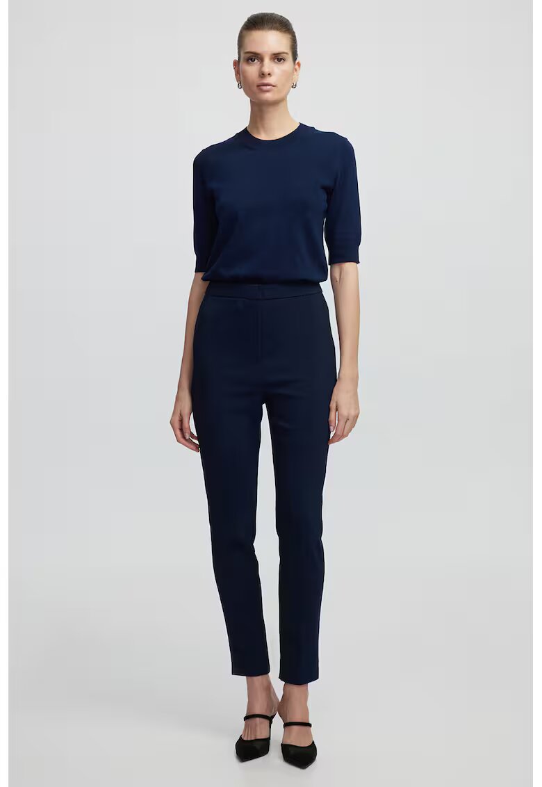 Ipekyol Pantaloni crop skinny cu talie inalta - Bleumarin