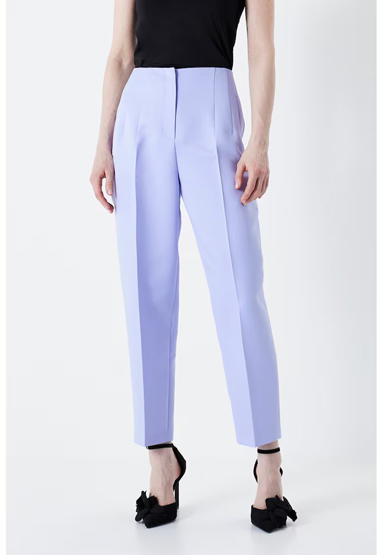 Ipekyol Pantaloni cu pensa si talie inalta - Lila