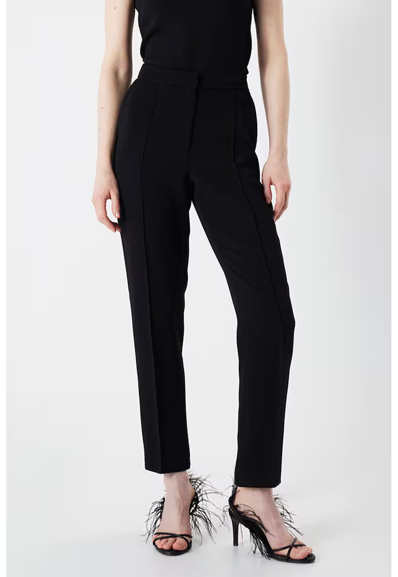 Ipekyol Pantaloni cu pensa si talie inalta - Negru