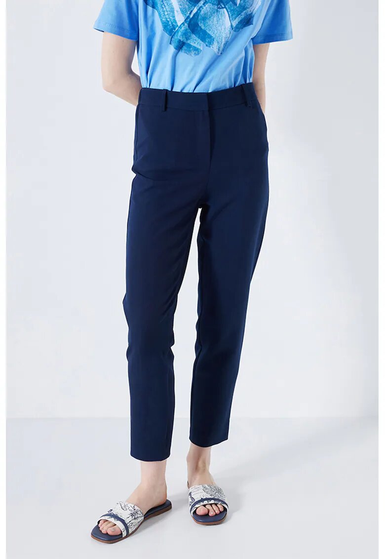 Ipekyol Pantaloni cu talie inalta - Bleumarin