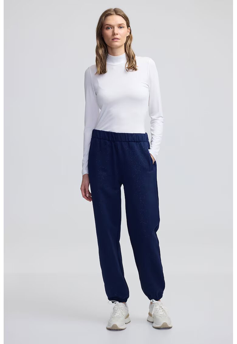 Ipekyol Pantaloni de trening cu buzunare laterale - Albastru inchis