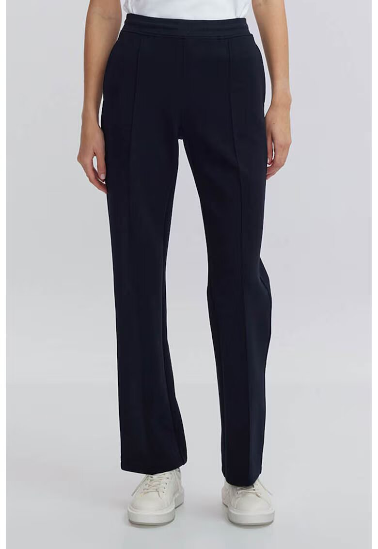 Ipekyol Pantaloni drepti cu talie elastica - Negru