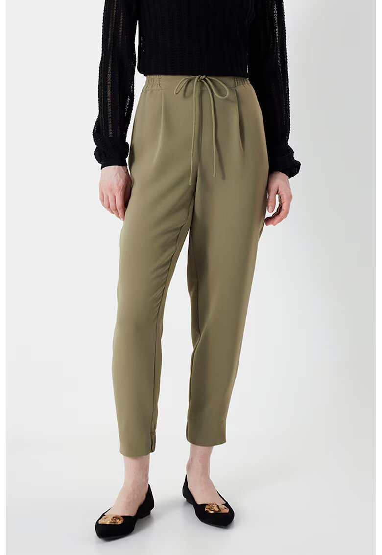 Ipekyol Pantaloni jogger cu talie ajustabila - Kaki