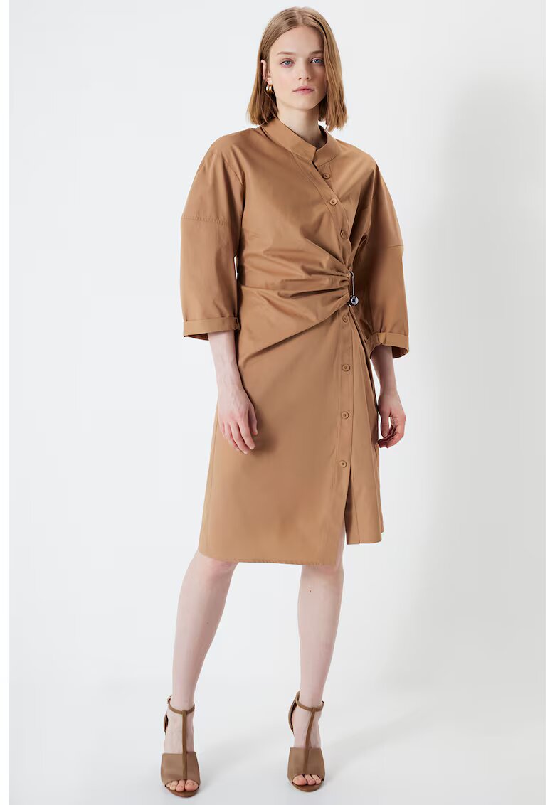 Ipekyol Rochie din bumbac cu croiala dreapta - Caramel