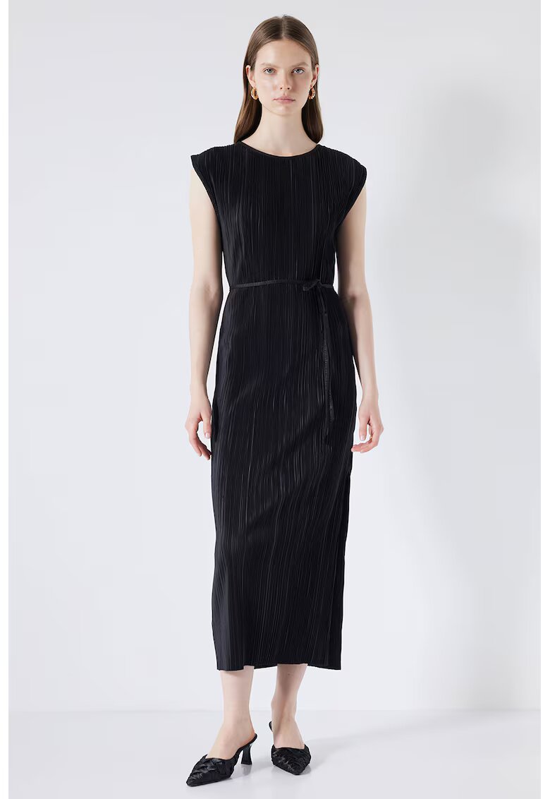 Ipekyol Rochie maxi cu aspect striat - Negru