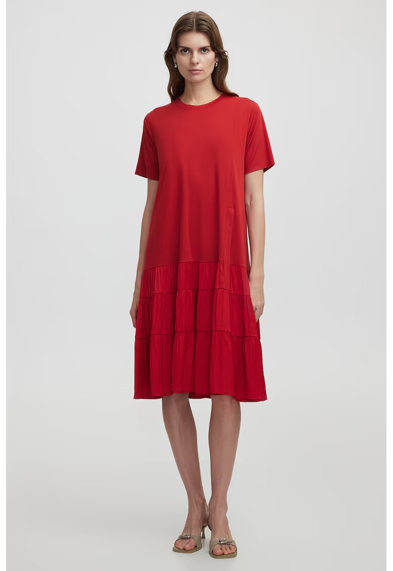Ipekyol Rochie-tricou stratificata - Rosu