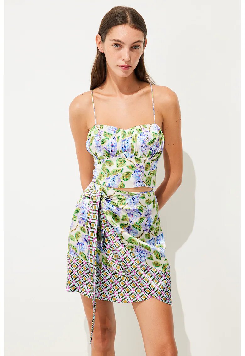 Ipekyol Top crop cu imprimeu floral - Multicolor