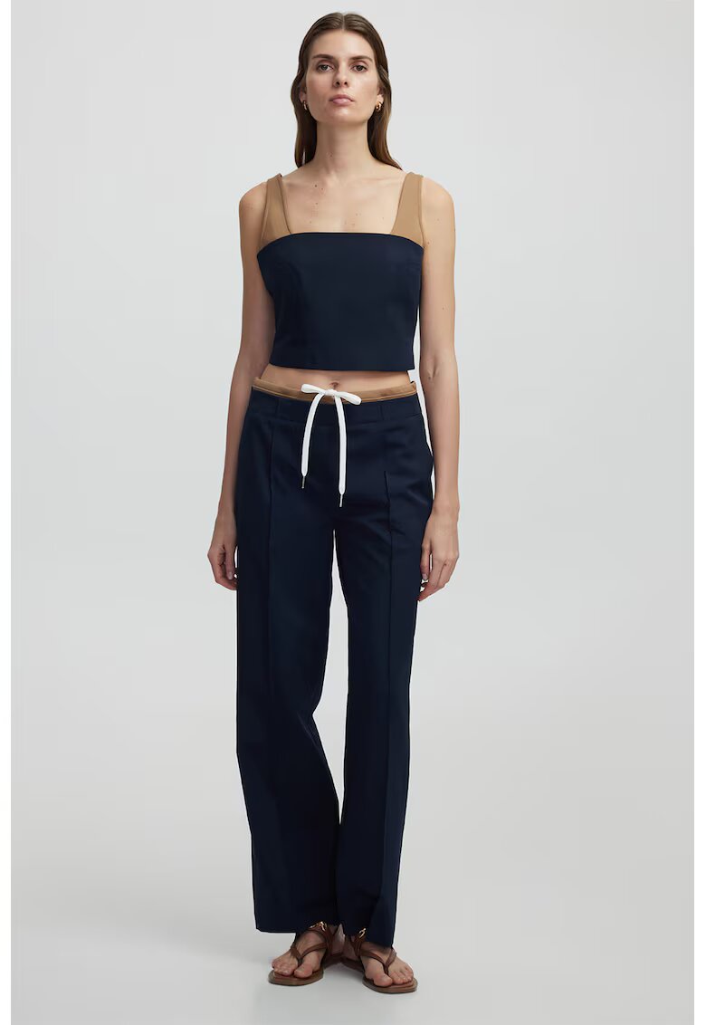 Ipekyol Top crop cu model uni - Bleumarin