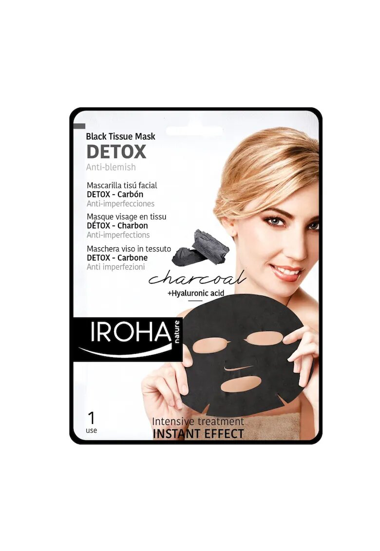 IROHA NATURE Masca pentru ten CHARCOAL- Detox