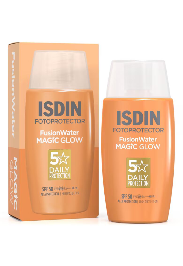 ISDIN Crema iluminatoare cu protectie solara SPF50 PA++++ Fusion Water Magic Glow - 50 ml -