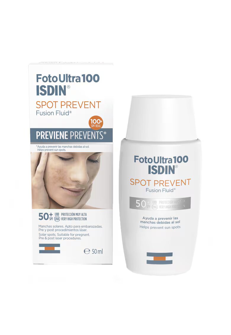 ISDIN Fluid Fotoultra 100 Spot Prevent - SPF 50+ - pentru protectie solara - 50 ml