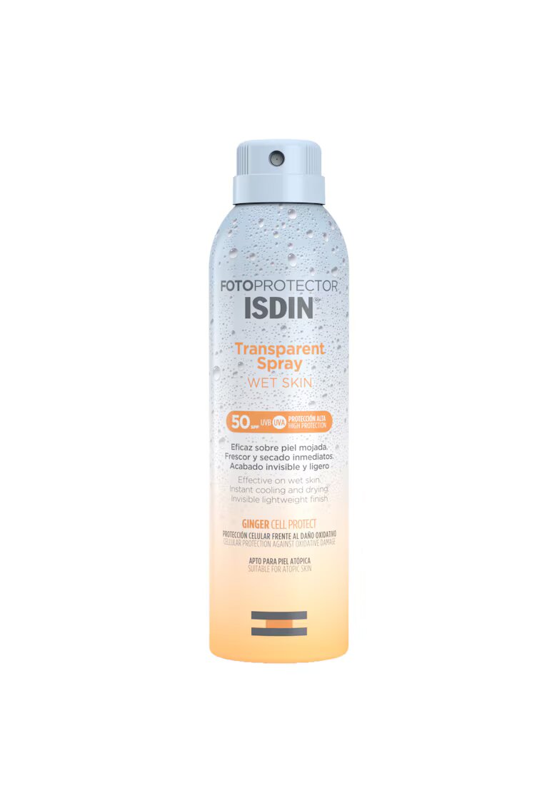 ISDIN Spray transparent Wet Skin - SPF 50+ - pentru protectie solara - 250 ml