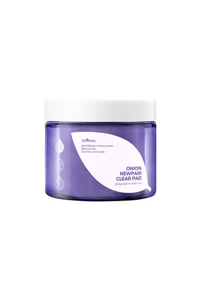 Isntree Dischete tonifiante cu extract de ceapa pentru tenul problematic - 250ml (60buc) -
