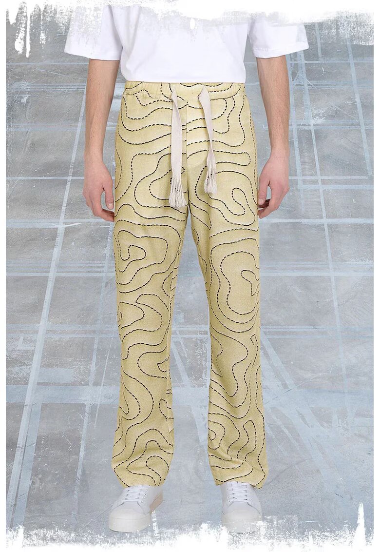 ISNURH Pantaloni regular-fit din material biodegradabil - Bej