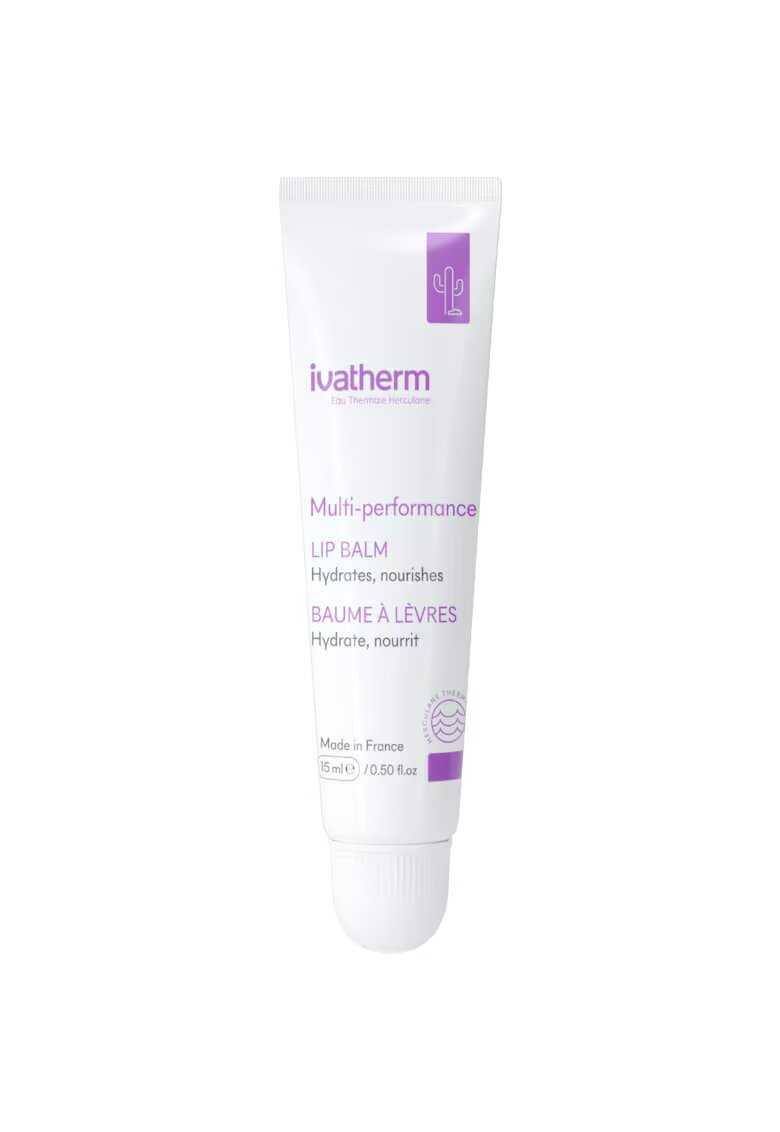 Ivatherm Balsam de buze hidratant Multi-performance - cu unt de shea si ulei de macadamia - efect nutritiv si reparator - 15 ml