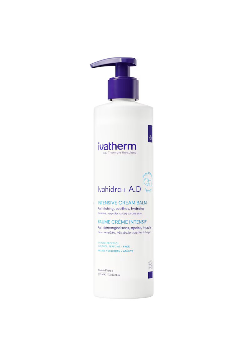 Ivatherm Balsam relipidant Ivahidra+ - crema hidratanta pentru piele foarte uscata si iritata - 400 ml