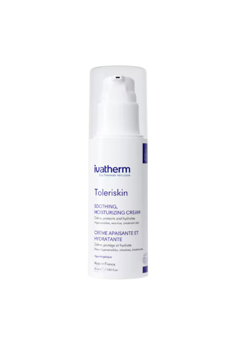 Ivatherm Crema hidratanta intens calmanta Toleriskin - cu efect prebiotic pentru pielea hipersensibilizata - 50 ml