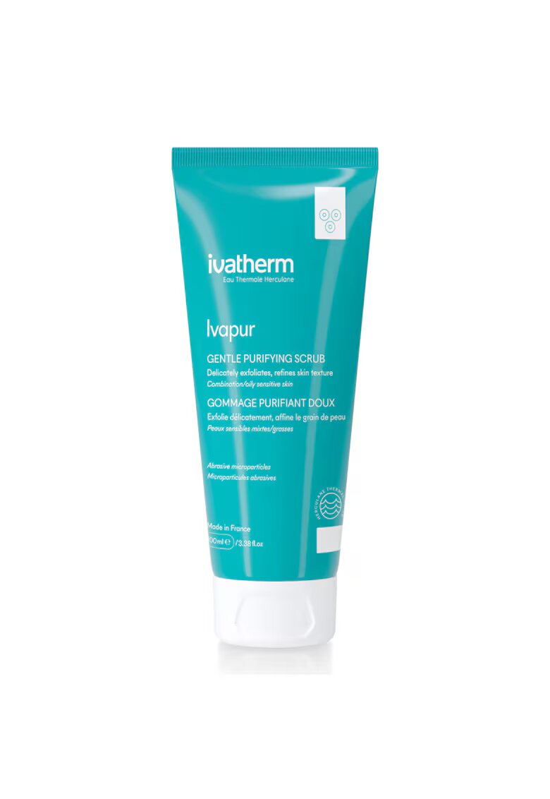 Ivatherm Gel exfoliant purifiant Ivapur - cu acid glicolic - pentru piele mixta - grasa - cu acnee 100 ml