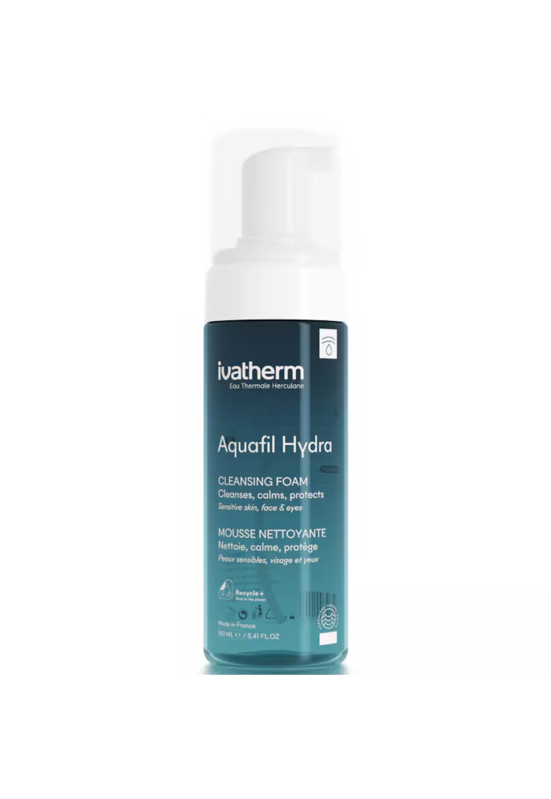 Ivatherm Spuma de curatare demachianta - Aquafil Hydra - pentru piele sensibila - 160 ml
