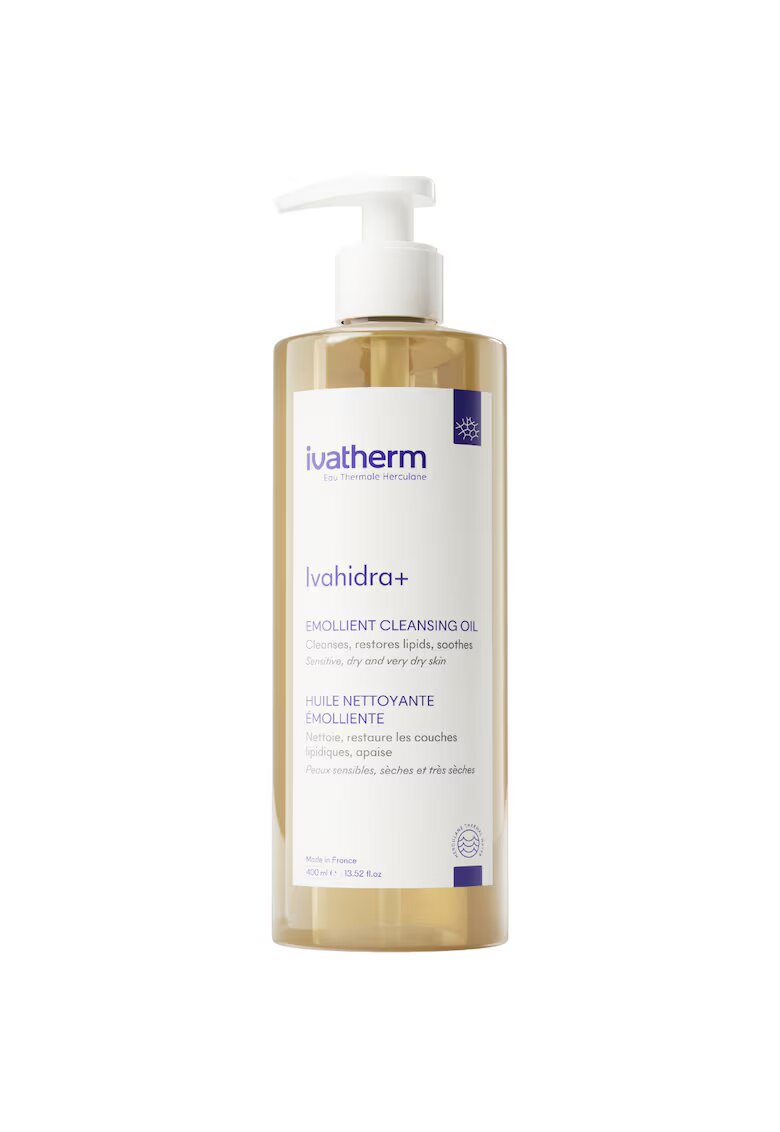 Ivatherm Ulei de spalare Ivahidra+ emolient pentru piele uscata si foarte uscata - 400 ml