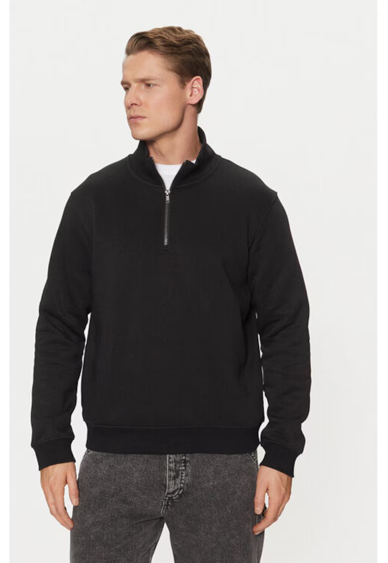 Jack and Jones Bluza barbati - 304782503 - Poliester/Bumbac - Negru - Negru