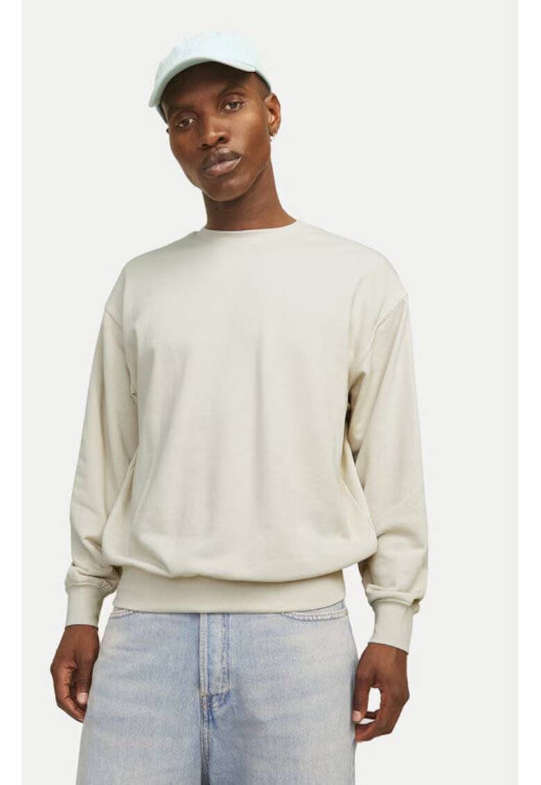 Jack and Jones Bluza barbati - 304782671 - Bumbac/Poliester - Bej - Bej