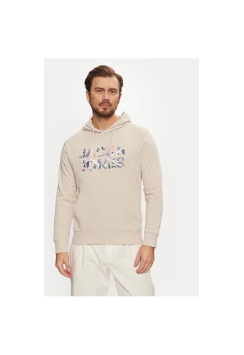 Jack and Jones Bluza barbati - 304782824 - Bumbac - Bej - Bej
