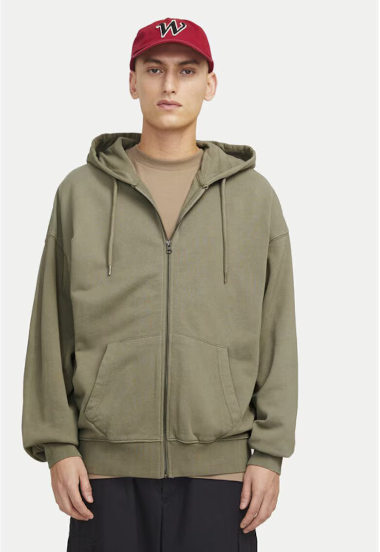Jack and Jones Bluza barbati - 304783548 - Bumbac - Bej - Bej