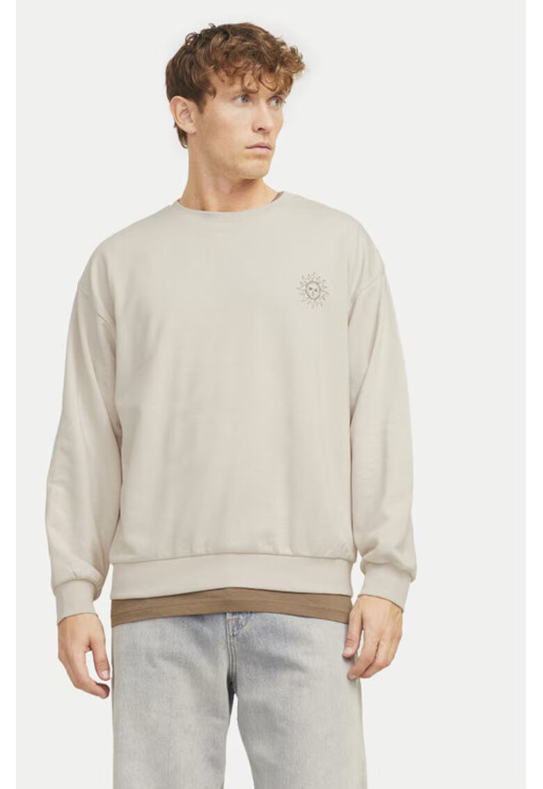 Jack & Jones Bluza barbati - 304801617 - Bumbac/Poliester - Bej - Bej