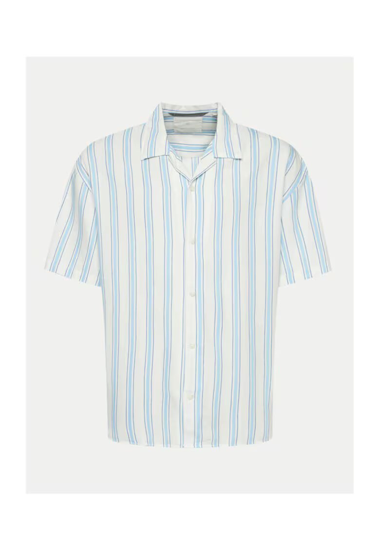 Jack and Jones Camasa barbati - 304376276 - Bumbac/In/Viscoza - 2XL INTL - Albastru