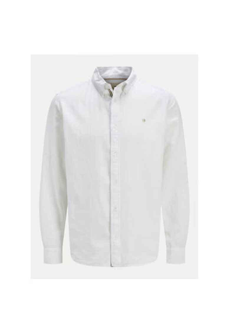 Jack and Jones Camasa barbati - 304780448 - Bumbac/Bumbac - Alb - Alb