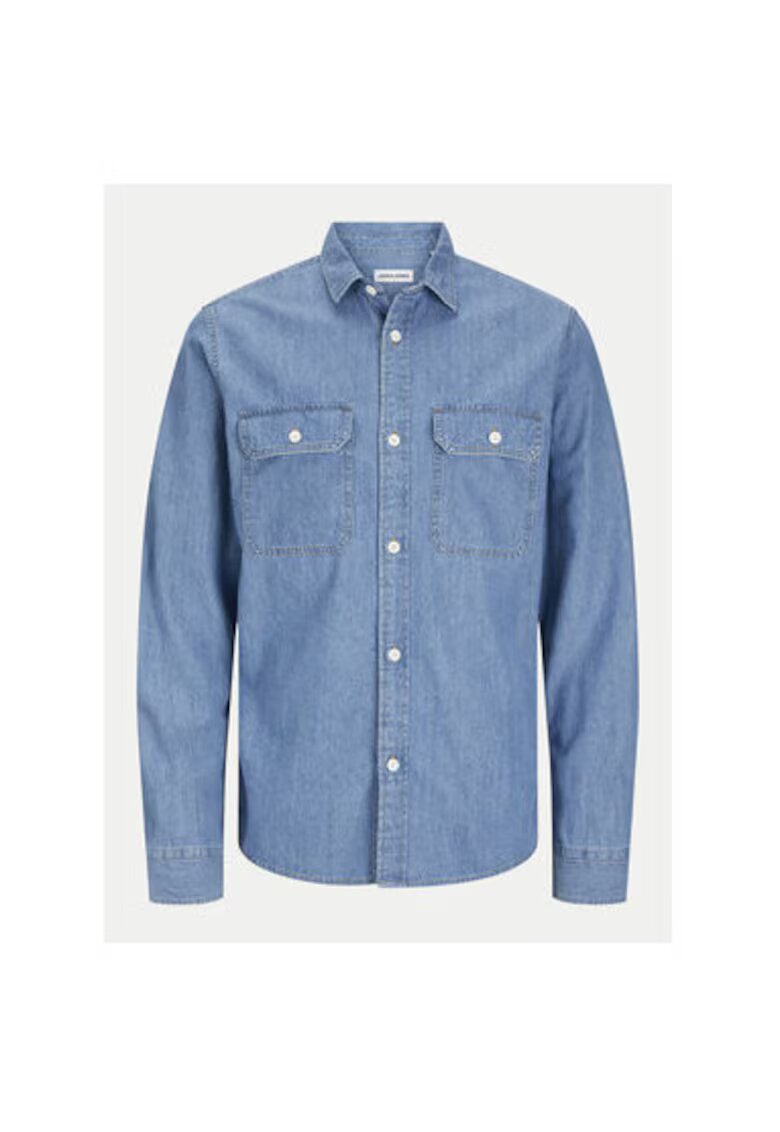 Jack and Jones Camasa barbati - 304783197 - Bumbac organic/Bumbac - Albastru - Albastru