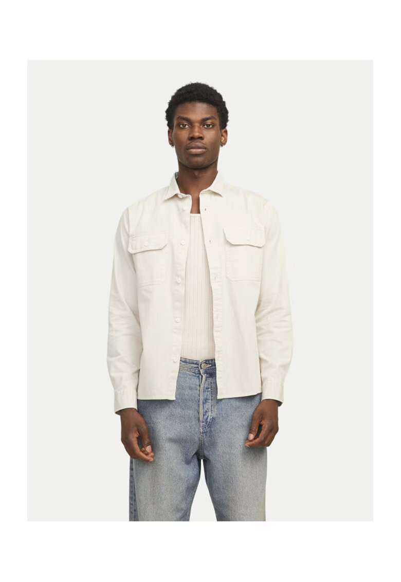 Jack and Jones Camasa barbati - 304783203 - Bumbac organic/Bumbac - Bej - Bej